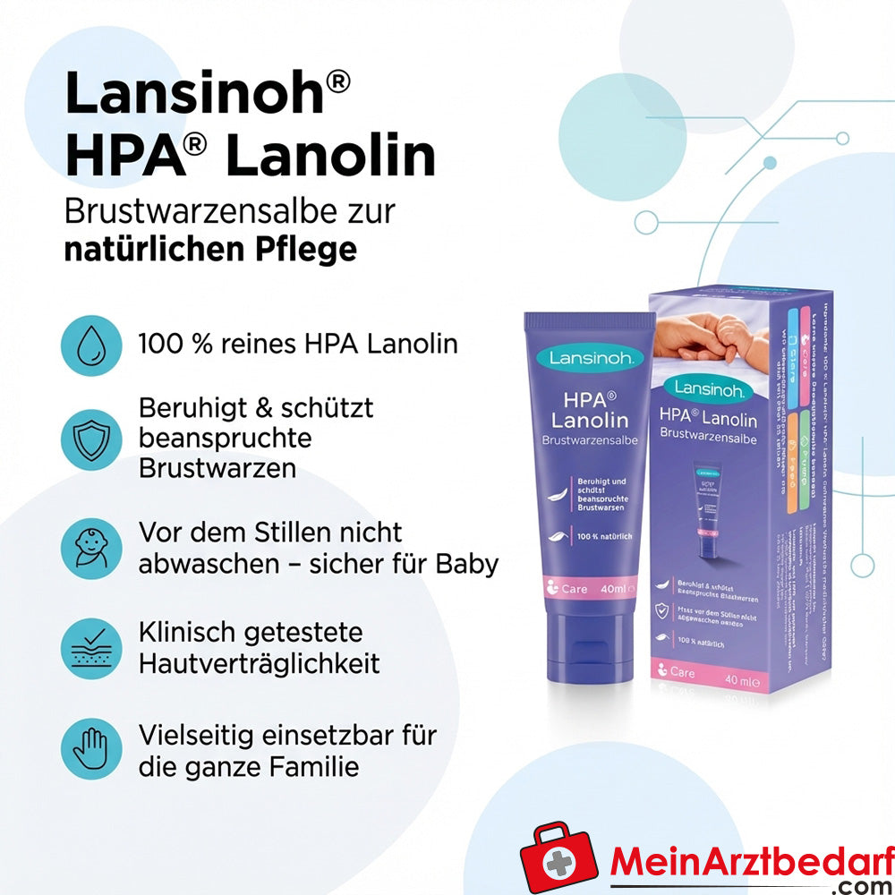 Lansinoh HPA Lanolin Pommade pour mamelons 100% Lanoline Tube