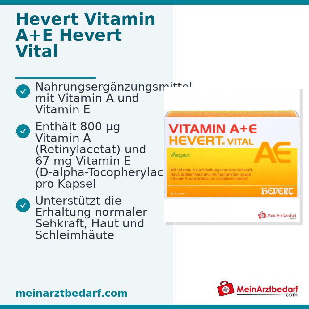 Hevert Vitamin A+E Vital Kapseln, 60 St.