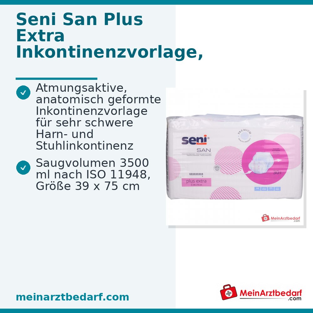 seni SAN extra plus Inkontinenzvorlage 37 x 69 cm