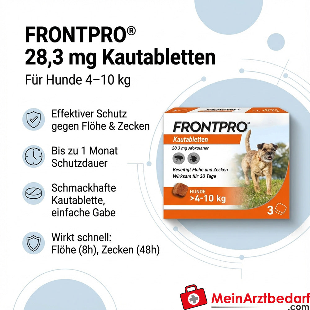 Frontpro Afoxolaner 28,3 mg kauwtabletten 3 stuks