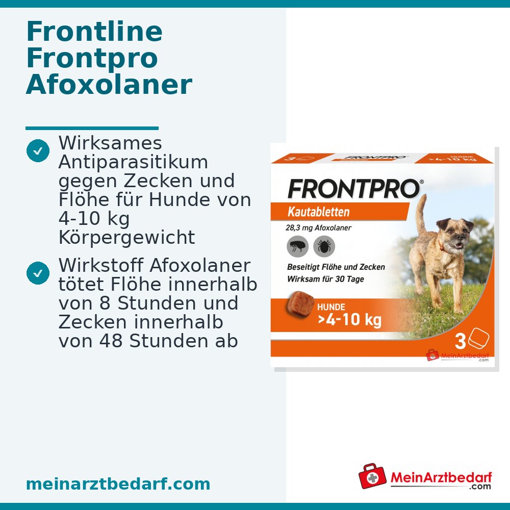 Frontpro Afoxolaner 28,3 mg Kautabletten 3 Stück