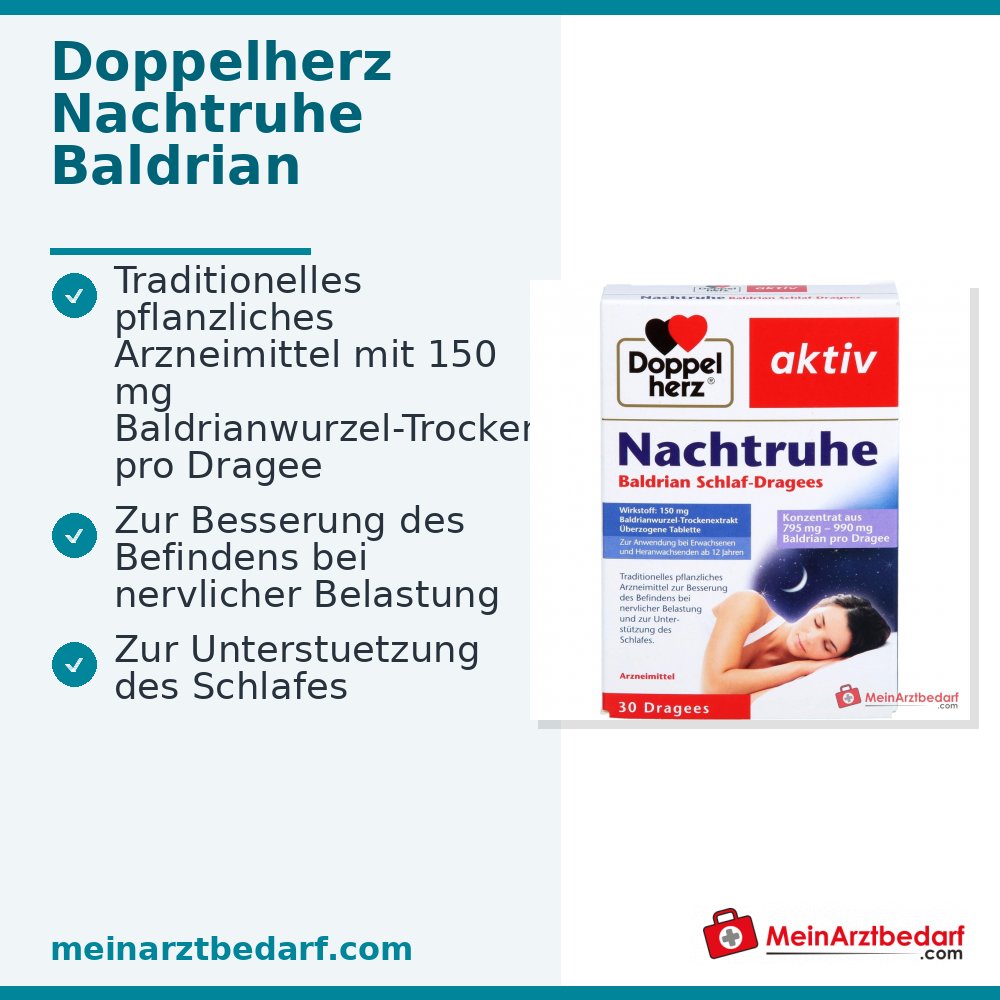 Doppelherz Nachtruhe Valeriana 150 mg estratto secco di valeriana compresse rivestite 30 pezzi