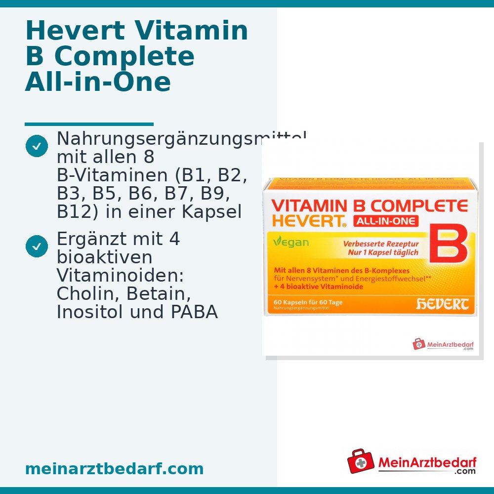 Hevert Vitamin B Complete All-in-One Kapseln, 60 St.