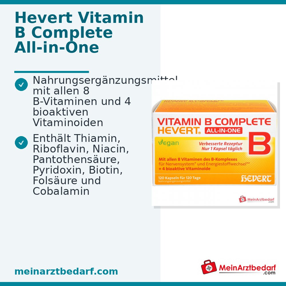 Hevert Witamina B Komplet All-in-One Kapsułki, 120 szt.