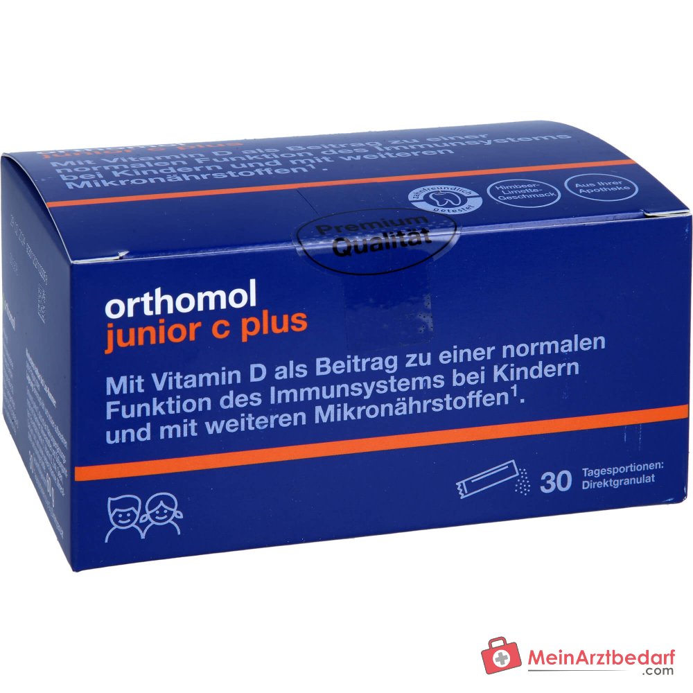 Orthomol junior C plus Direktgranulat Himbeer-Limette, 30 Beutel.