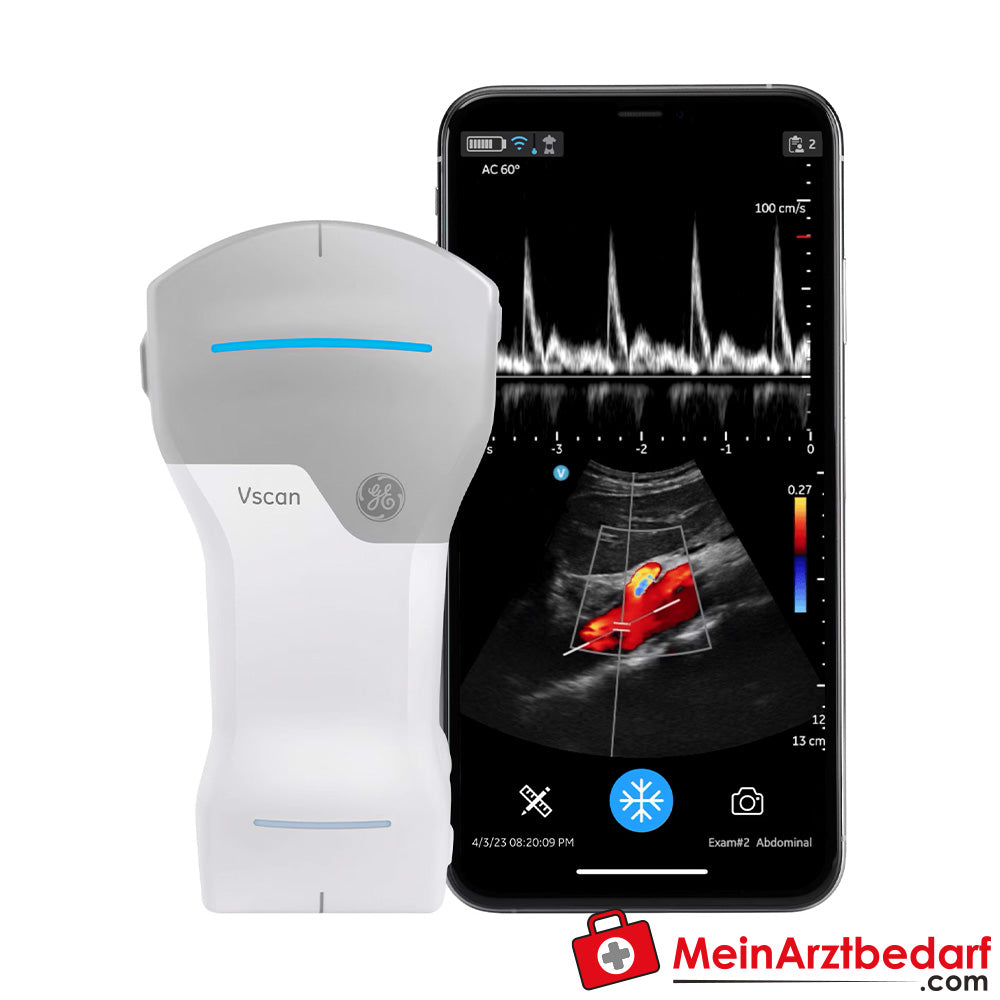 Vscan Air CL hand-held ultrasound system with convex linear dual probe