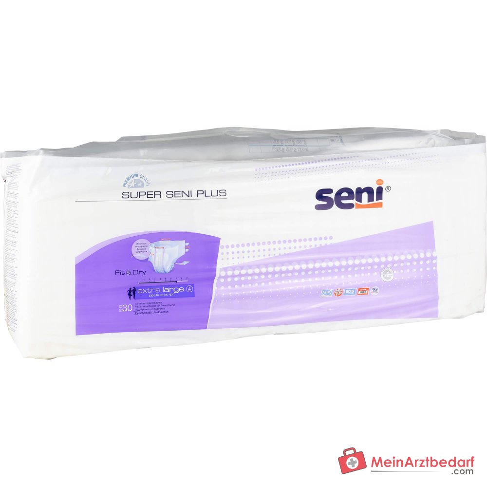 Seni Super Seni Plus XL Inkontinenzwindeln Klebewindeln Gr. XL 30 Stück