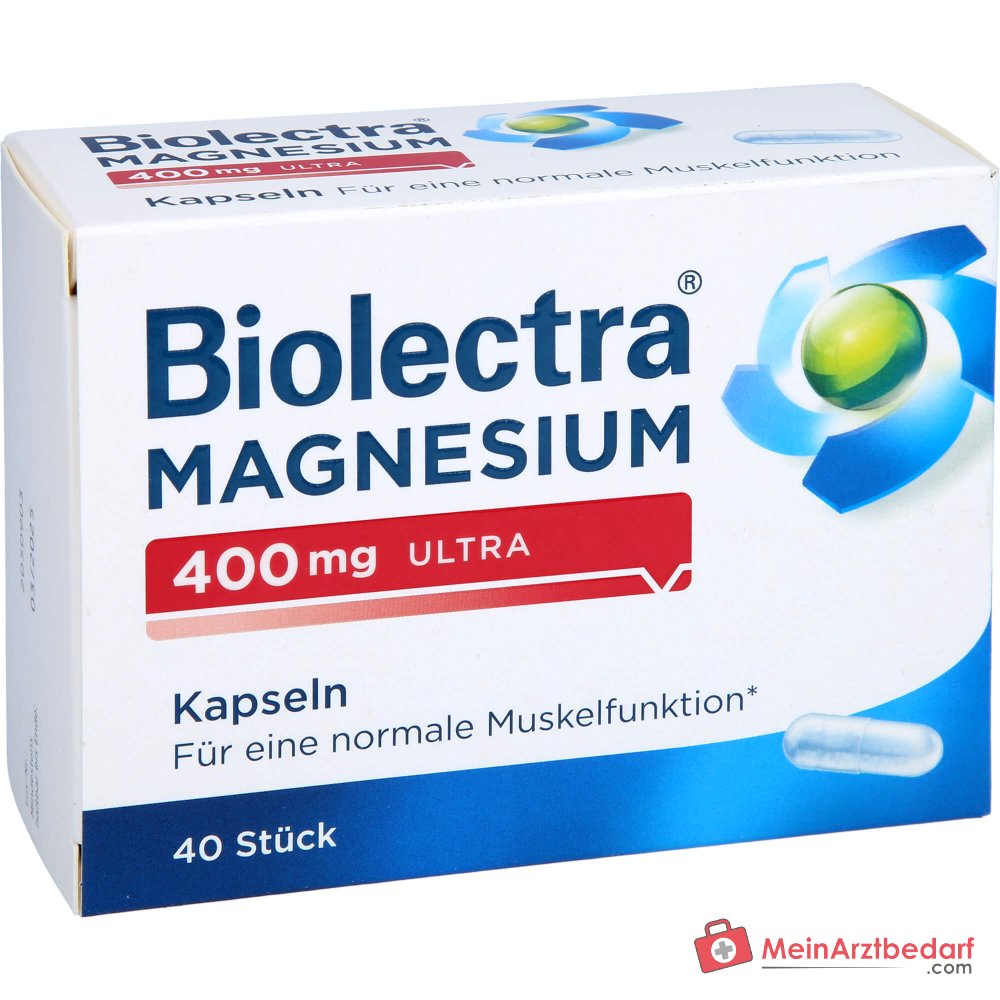 Biolectra Magnesium 400 mg ultra Magnesiumoxid Kapseln, 40 St..