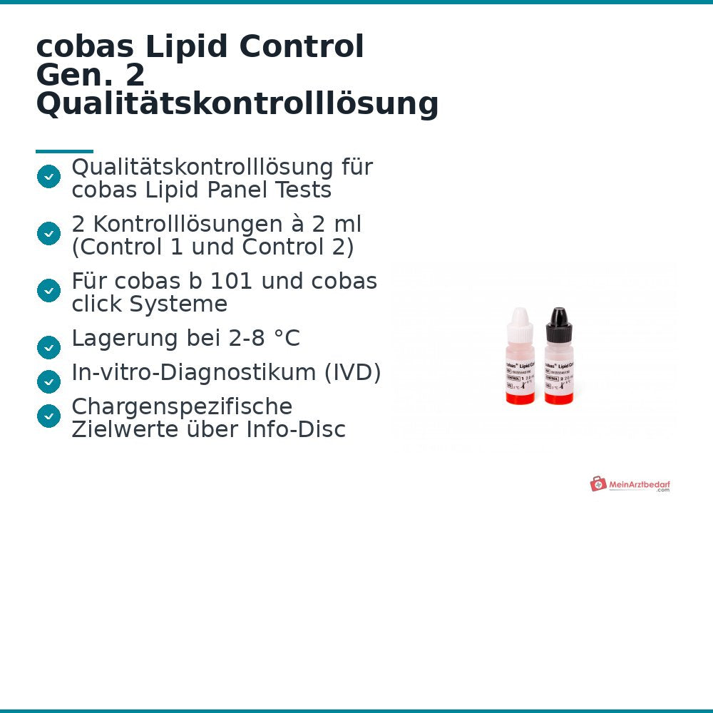 Roche cobas Lipid Control 4 x 2 ml für cobas click ud cobas b 101