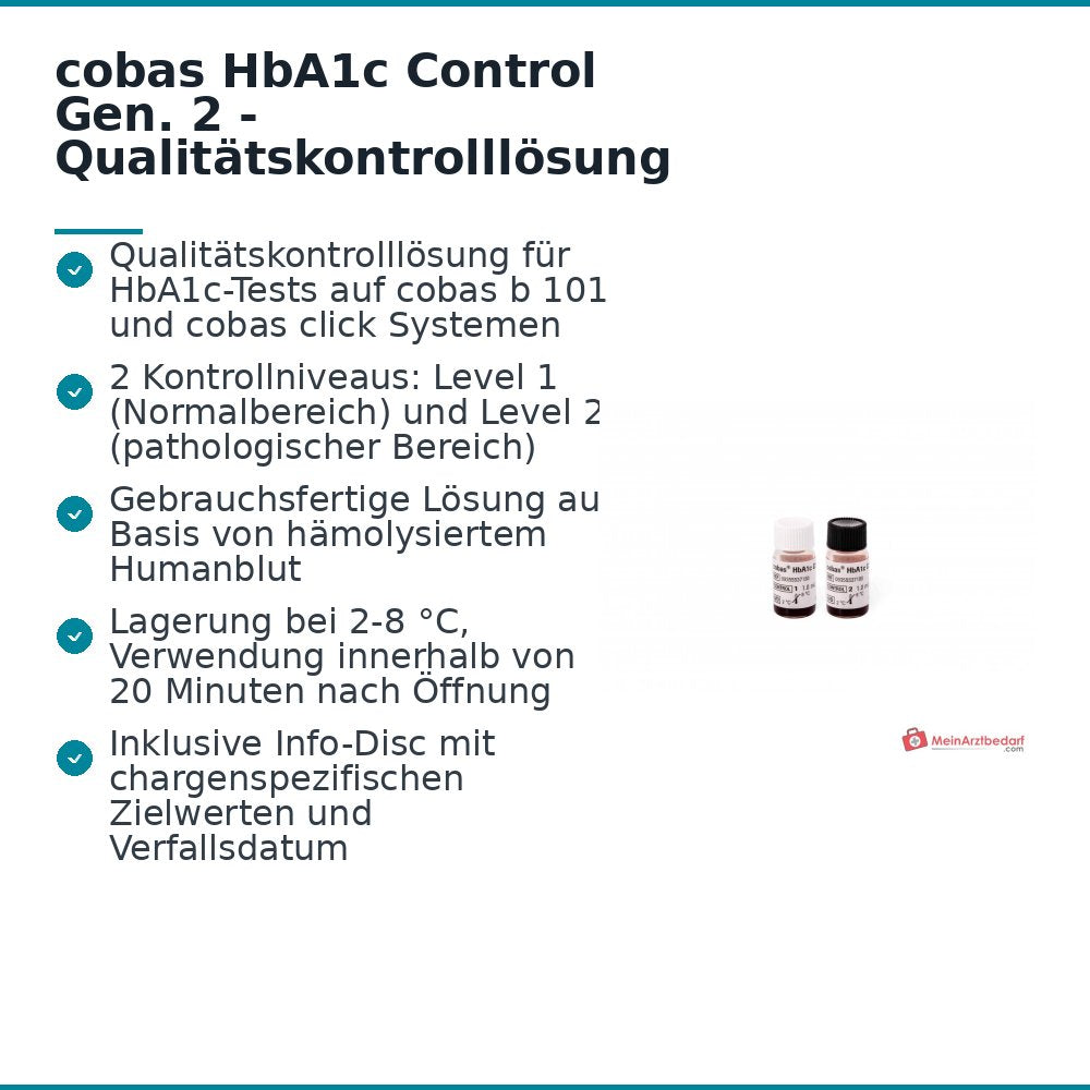 Roche cobas HbA1c Control 4 x 2 ml für cobas click und cobas b 101