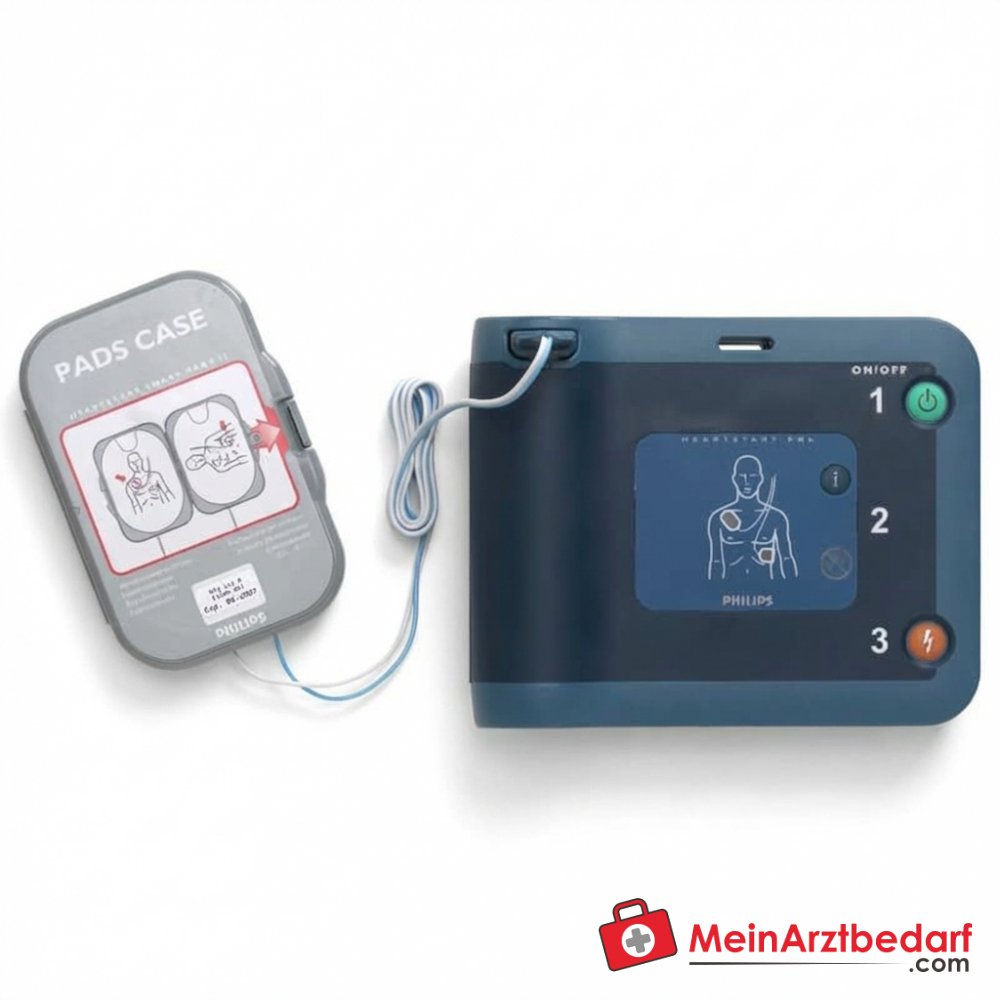 Philips HeartStart FRx Defibrillator halbautomatisch inkl. SMART Pads II und Tasche.