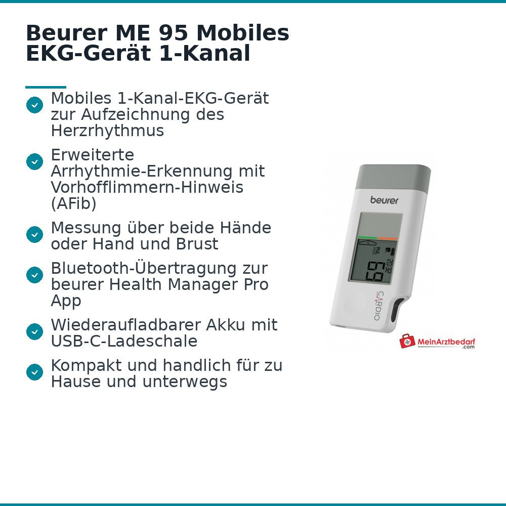 Beurer ME 95 Mobiles EKG-Gerät.