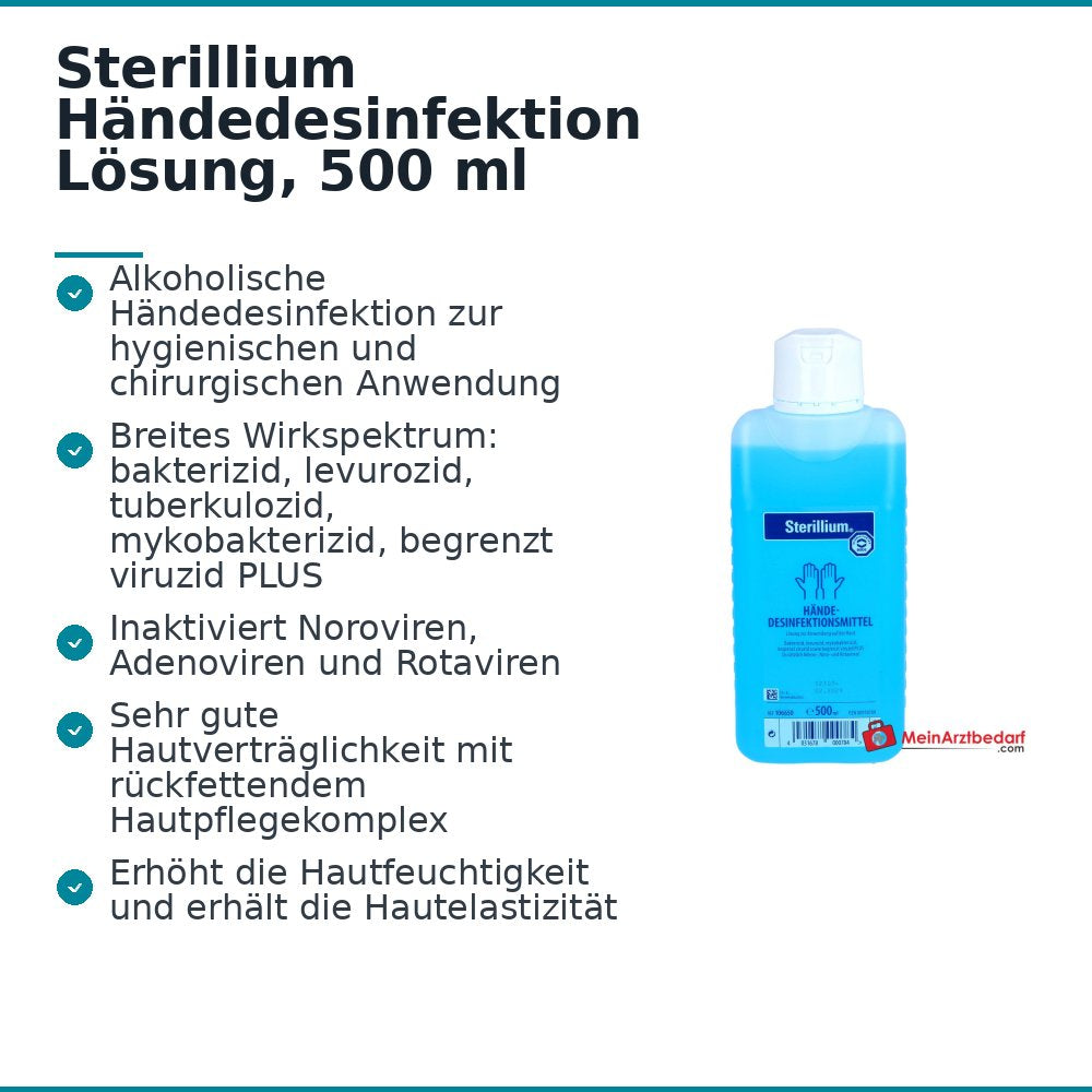 Sterillium Händedesinfektion Lösung, 500 ml.