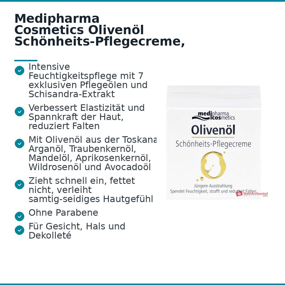 Medipharma Cosmetics Olijfolie Schoonheidsverzorgingscrème, 50 ml