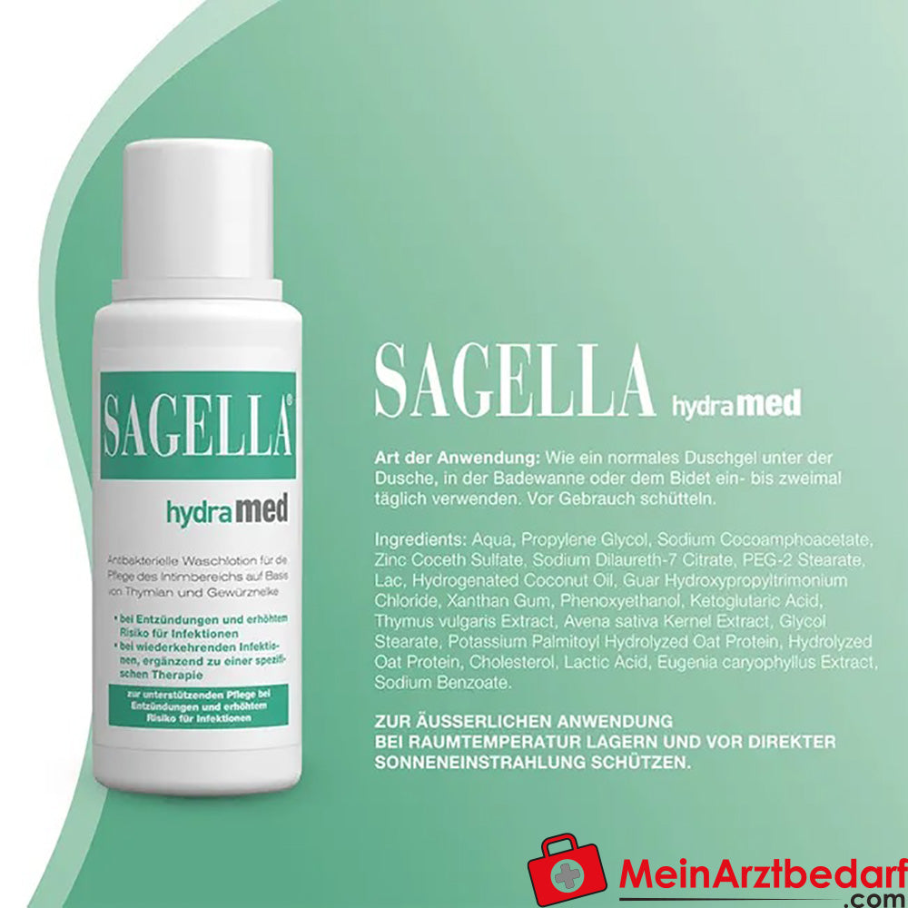SAGELLA hydramed: Antibakterielle Waschlotion für den Intimbereich, 100ml.
