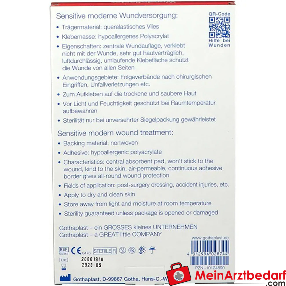 GoTa-Por Wundpflaster steril 15 x 10 cm, 5 St..