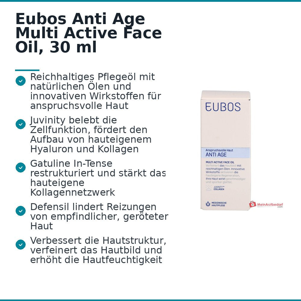 Eubos Anti Age Multi Actieve Gezichtsolie, 30 ml