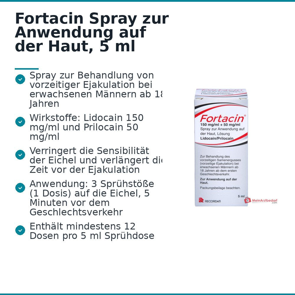 Fortacin Spray pour application cutanée, 5 ml