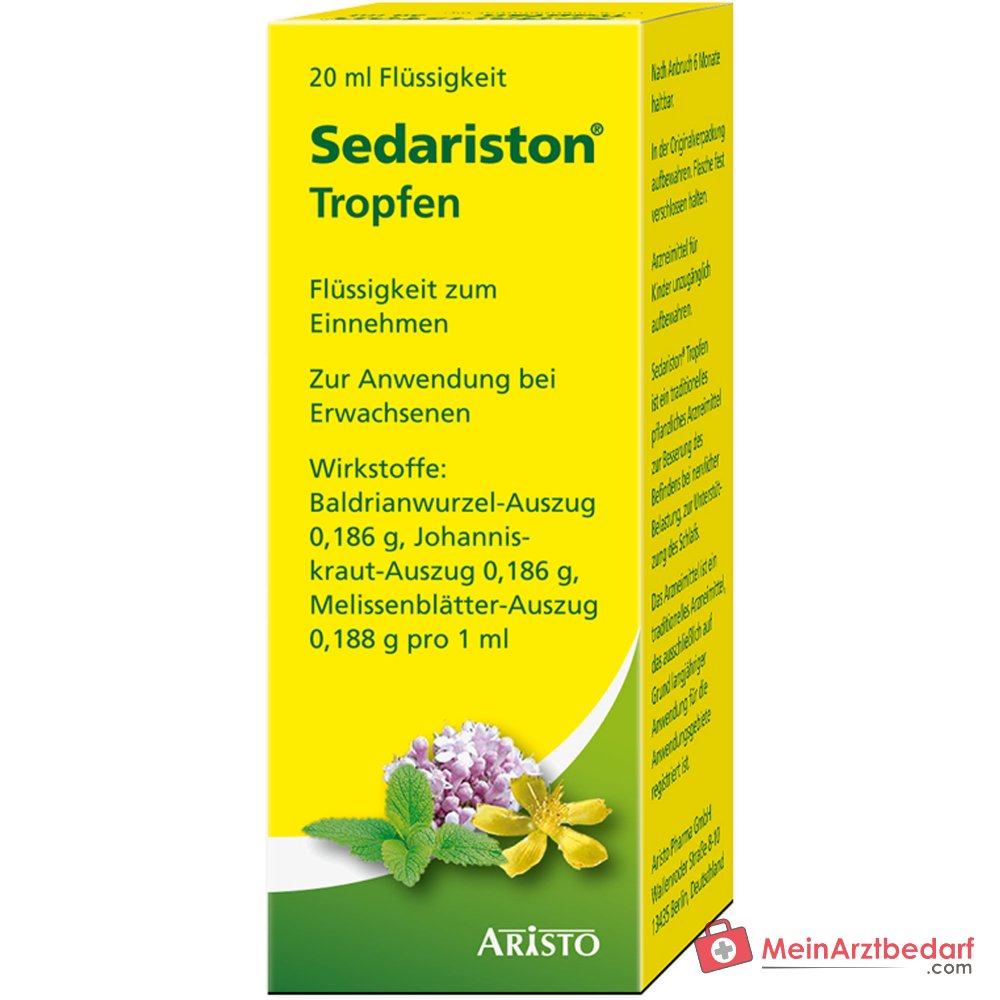 Sedariston Tropfen Auszüge aus Baldrian Johanniskraut Melisse