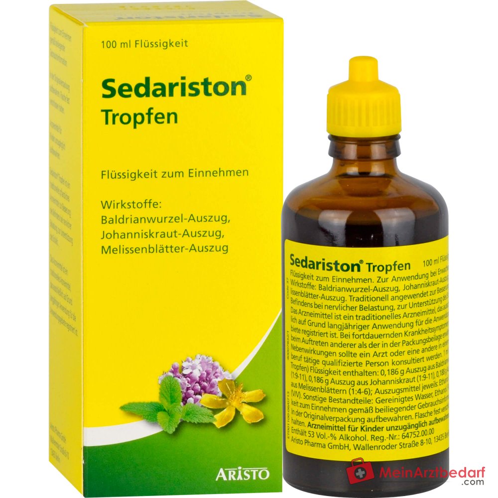 Sedariston Tropfen Auszüge aus Baldrian, Johanniskraut und Melisse
