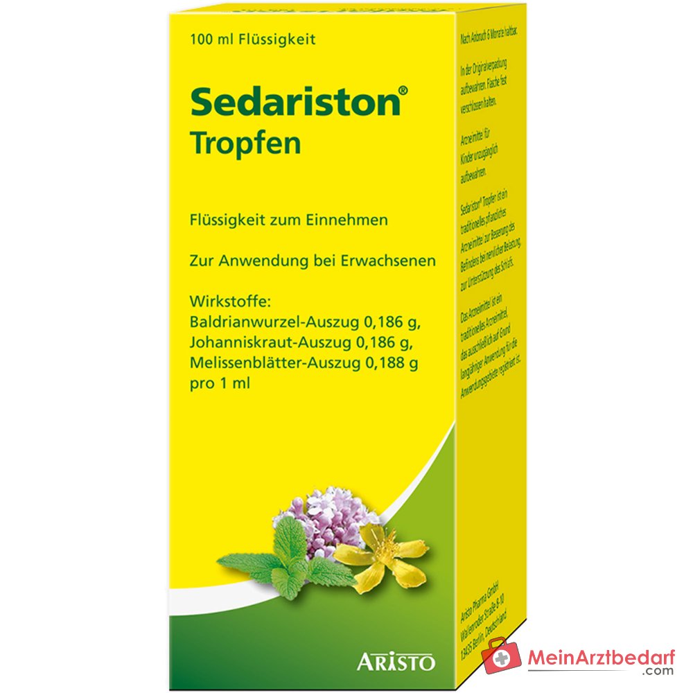 Sedariston Tropfen Auszüge aus Baldrian, Johanniskraut und Melisse