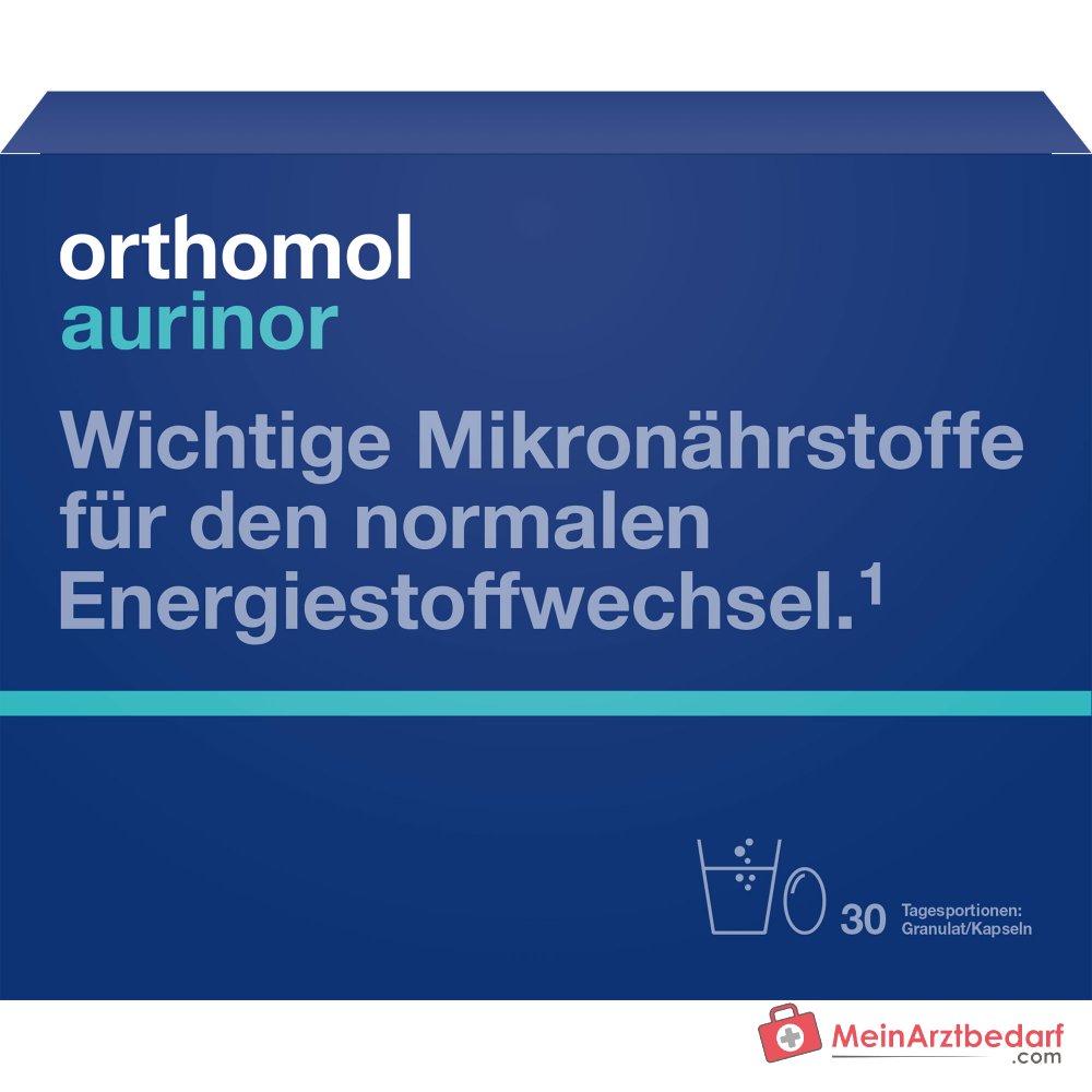 Orthomol Aurinor Granulat und Kapseln, 30 Portionen.