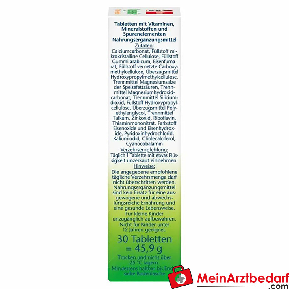 Doppelherz® aktiv Vegetarier Vitamine+Mineralstoffe Tabletten, 30 St..