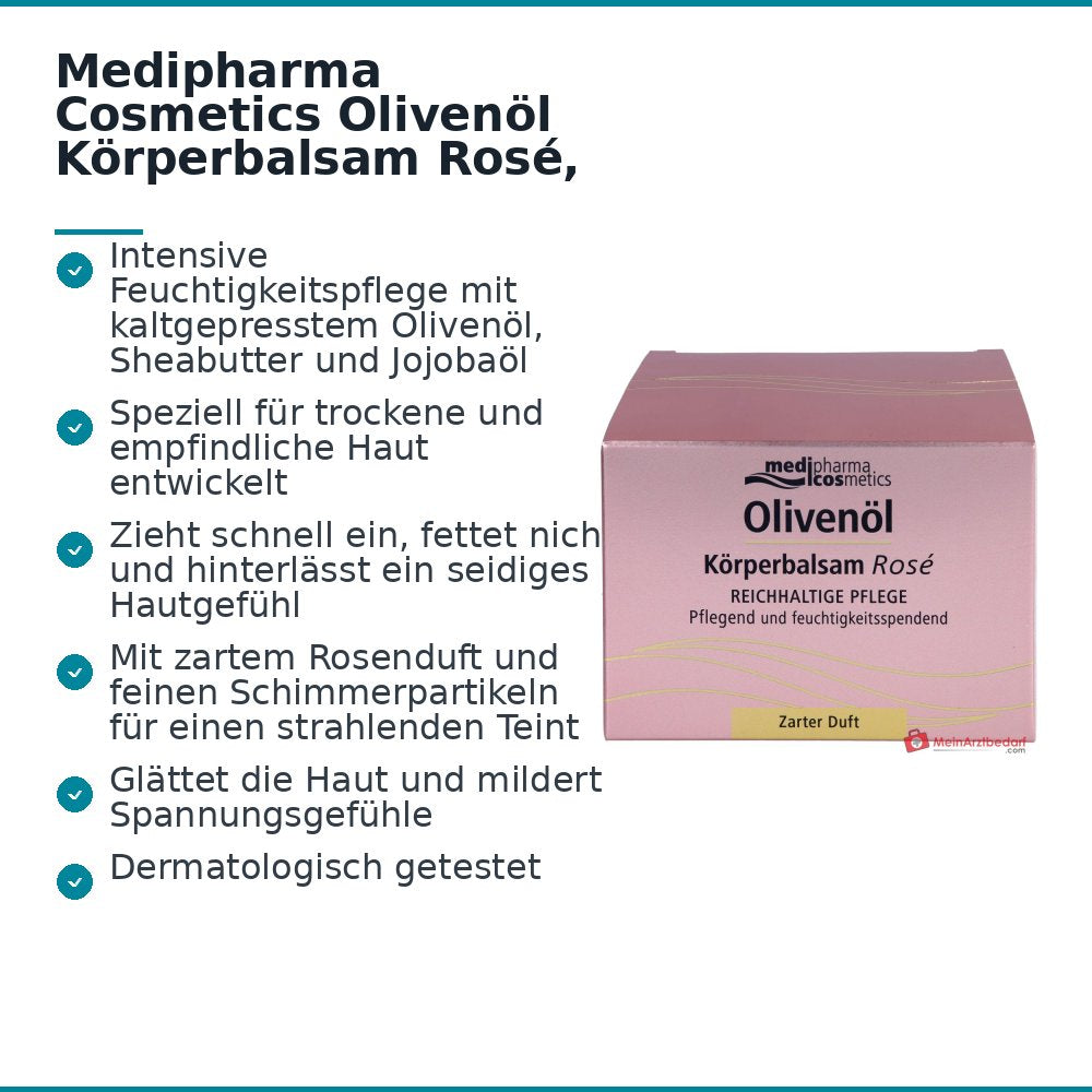 Medipharma Cosmetics Olivenöl Körperbalsam Rosé, 250 ml
