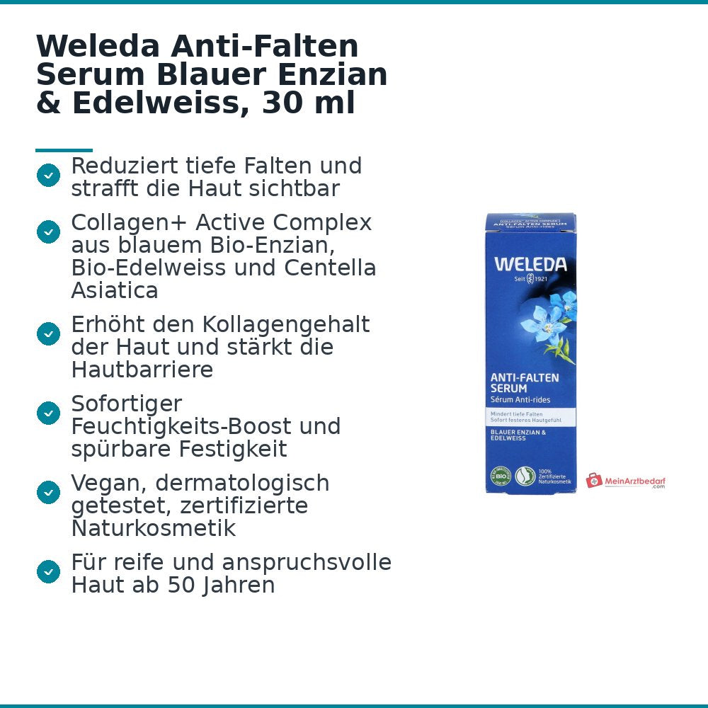 Weleda Anti-Falten Serum Blauer Enzian & Edelweiss, 30 ml