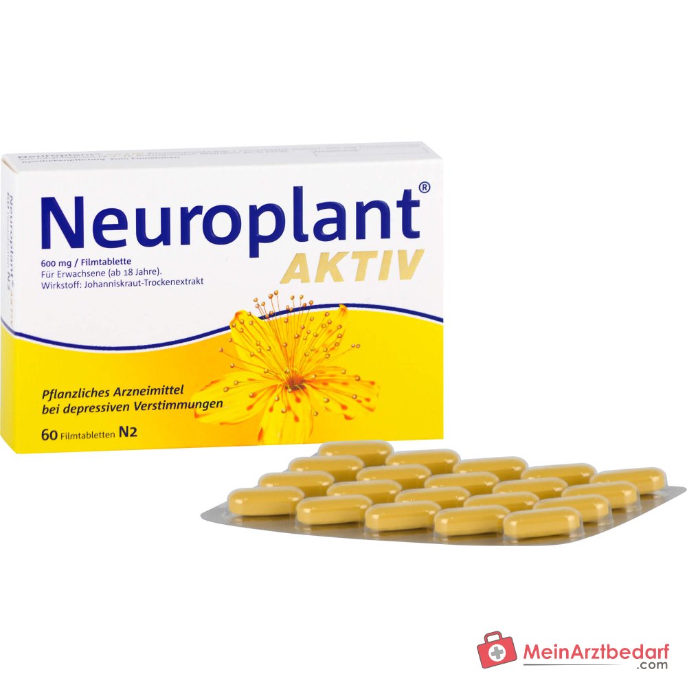 Dr. Willmar Schwabe Neuroplant Aktiv Johanniskraut-Trockenextrakt Filmtabletten 600 mg, 100 St.
