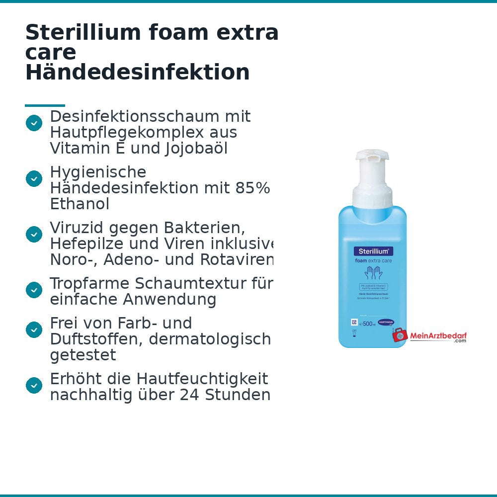 Sterillium foam extra care Händedesinfektion Schaum, 500 ml.