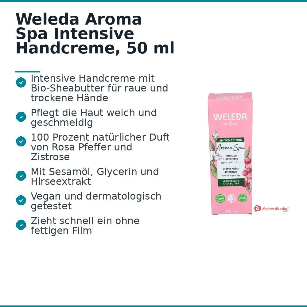 Weleda Aroma Spa Crema de Manos Intensiva, 50 ml