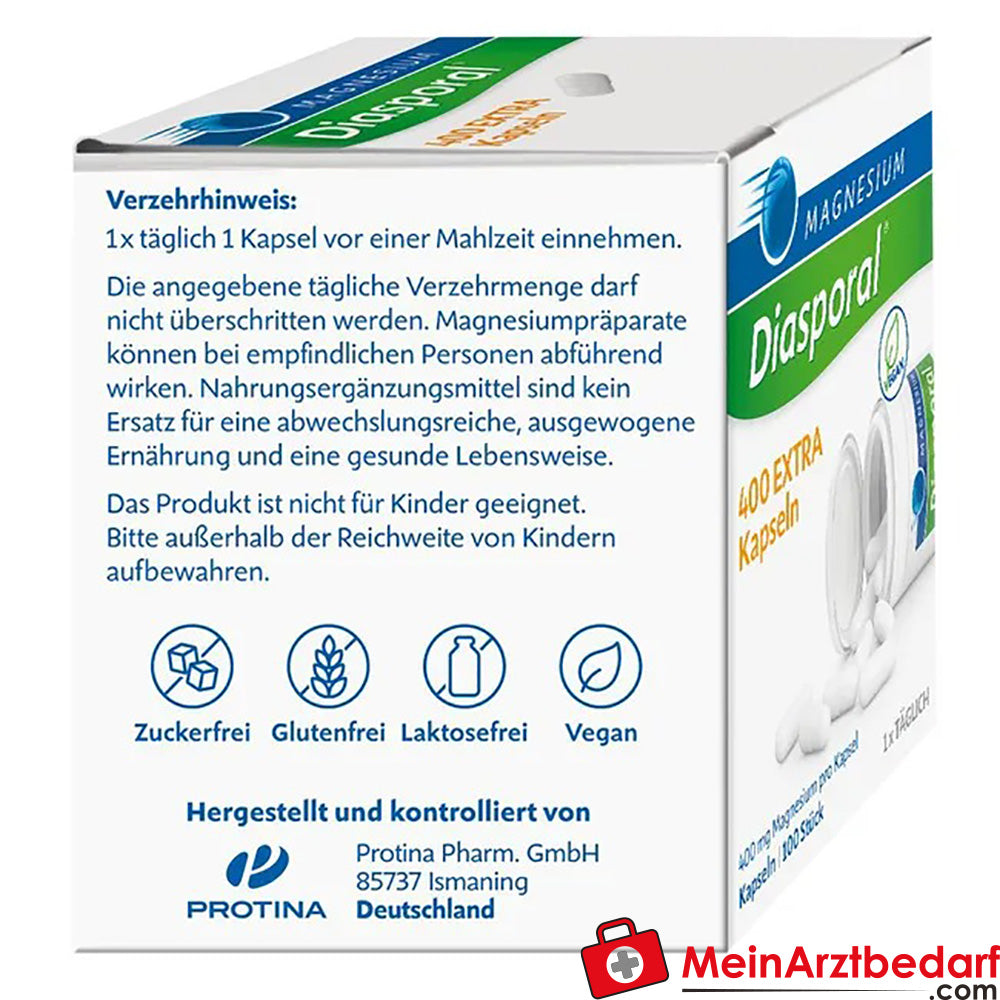 Magnesium-Diasporal® 400 EXTRA Kapseln, 100 St..