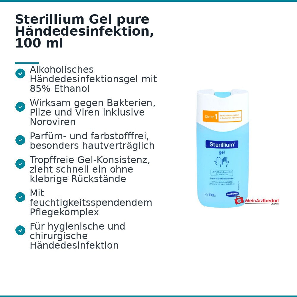 Sterillium Gel pure Händedesinfektion, 100 ml.
