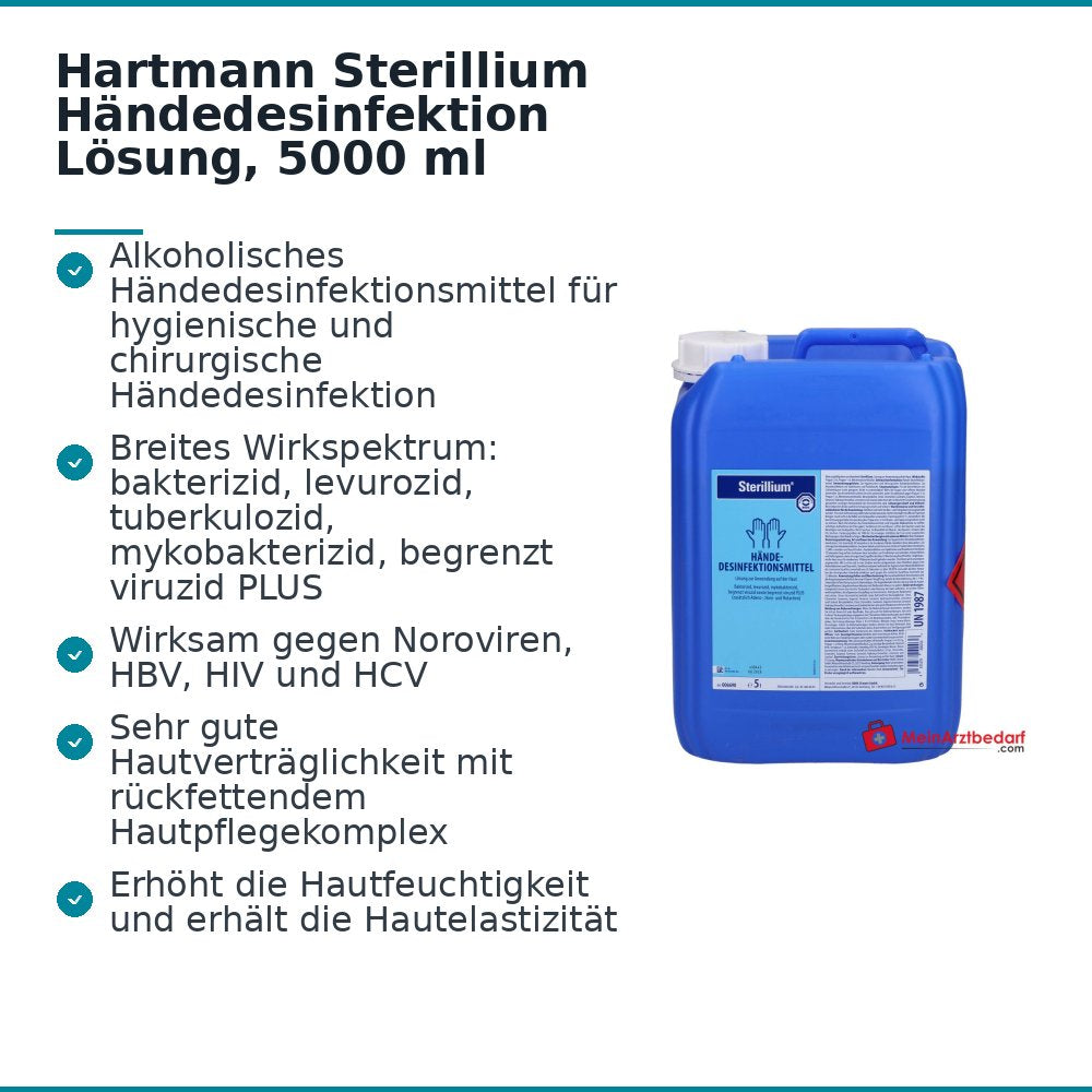 Hartmann Sterillium Händedesinfektion Lösung, 5000 ml.