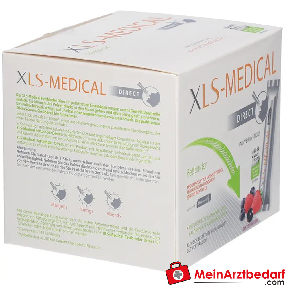 XLS-MEDICAL Fettbinder DIRECT Sticks mit angenehmem Beerengeschmack, 90 St..