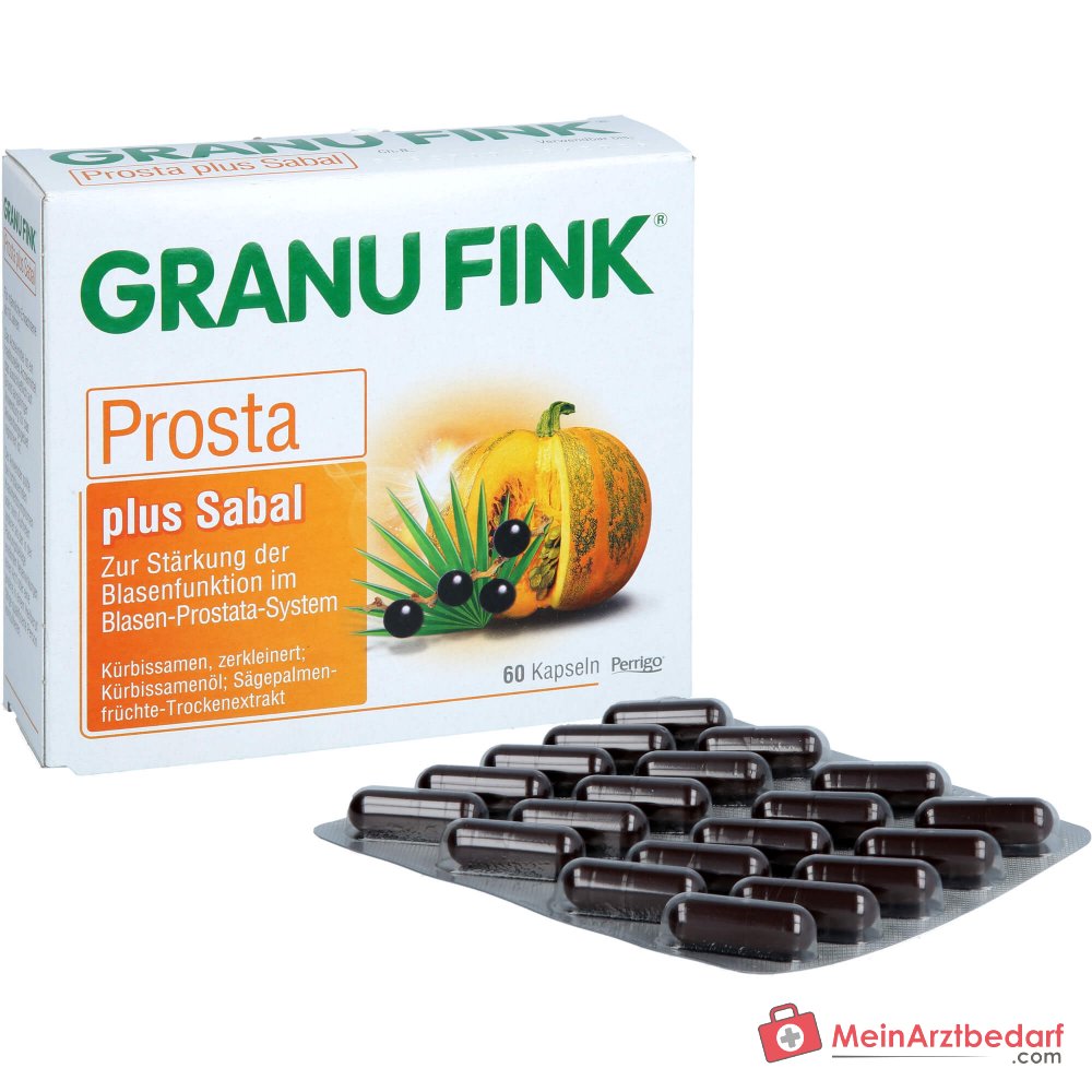 Granu Fink Prosta plus graines de courge / huile de graines de courge / extrait sec de fruits de palmier nain gélules dures, 200 pcs.