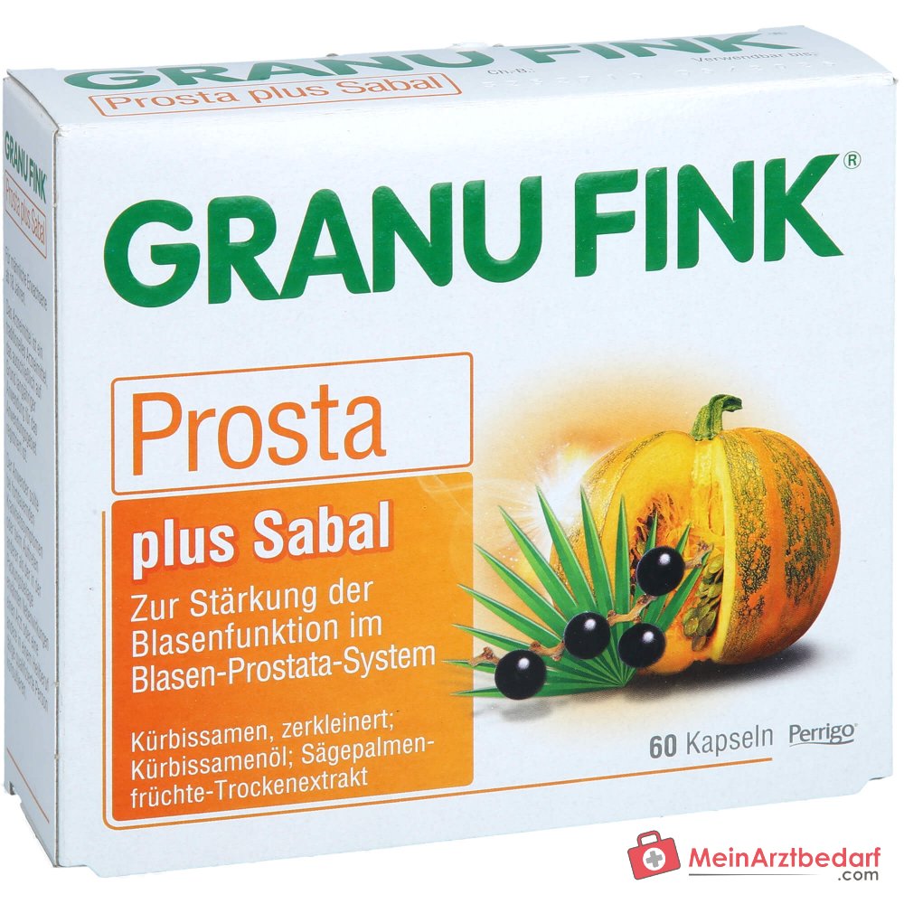 Granu Fink Prosta plus graines de courge / huile de graines de courge / extrait sec de fruits de palmier nain gélules dures, 200 pcs.