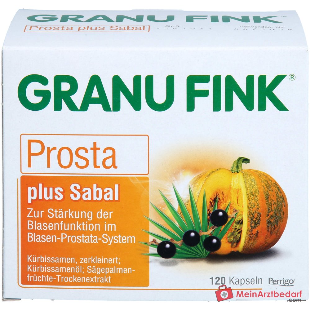 Granu Fink Prosta plus graines de courge / huile de graines de courge / extrait sec de fruits de palmier nain gélules dures, 200 pcs.