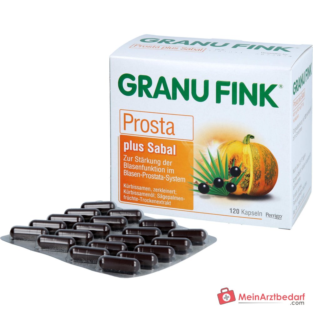 Granu Fink Prosta plus graines de courge / huile de graines de courge / extrait sec de fruits de palmier nain gélules dures, 200 pcs.