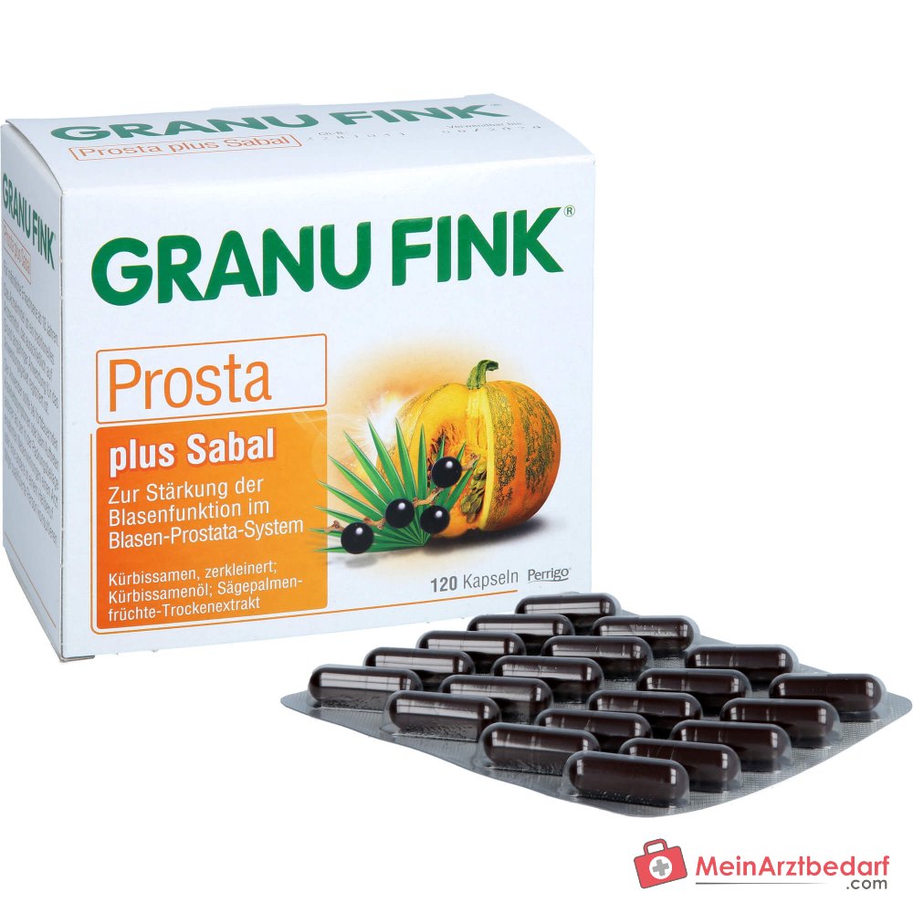 Granu Fink Prosta plus graines de courge / huile de graines de courge / extrait sec de fruits de palmier nain gélules dures, 200 pcs.