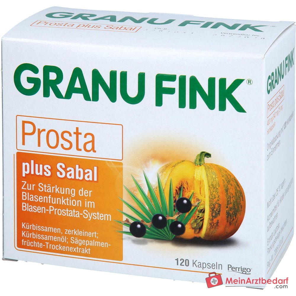 Granu Fink Prosta plus graines de courge / huile de graines de courge / extrait sec de fruits de palmier nain gélules dures, 200 pcs.
