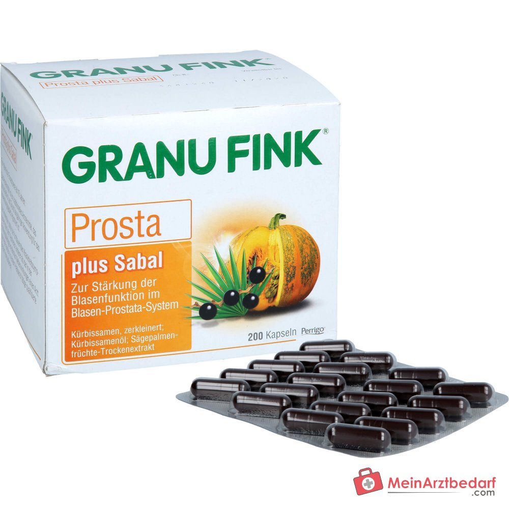Granu Fink Prosta plus graines de courge / huile de graines de courge / extrait sec de fruits de palmier nain gélules dures, 200 pcs.