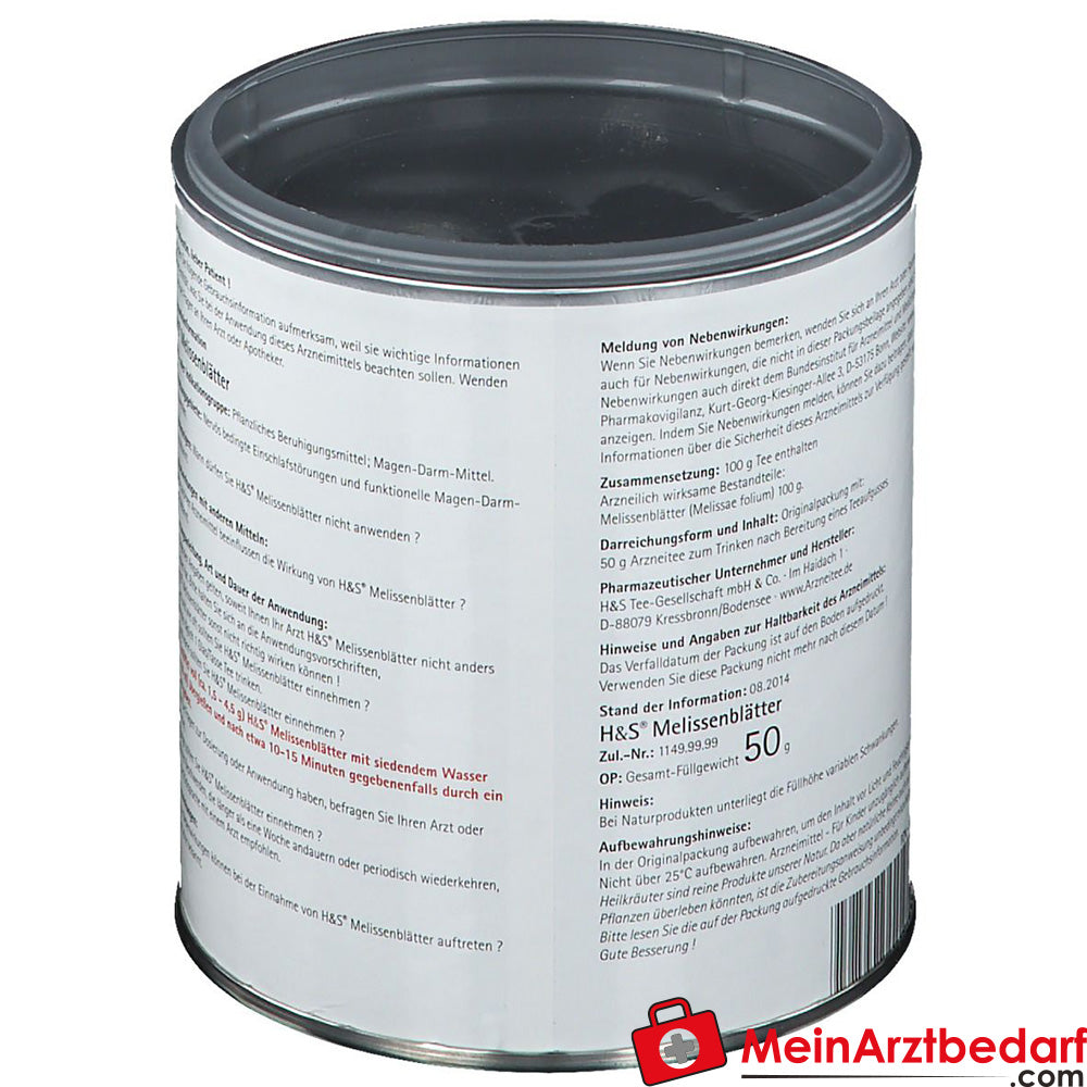 H&S® Melissenblätter loser Tee.