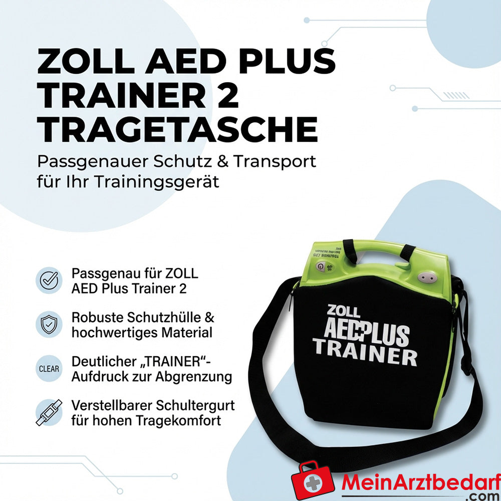 ZOLL AED Plus Trainer 2 Custodia da trasporto nera, tracolla regolabile