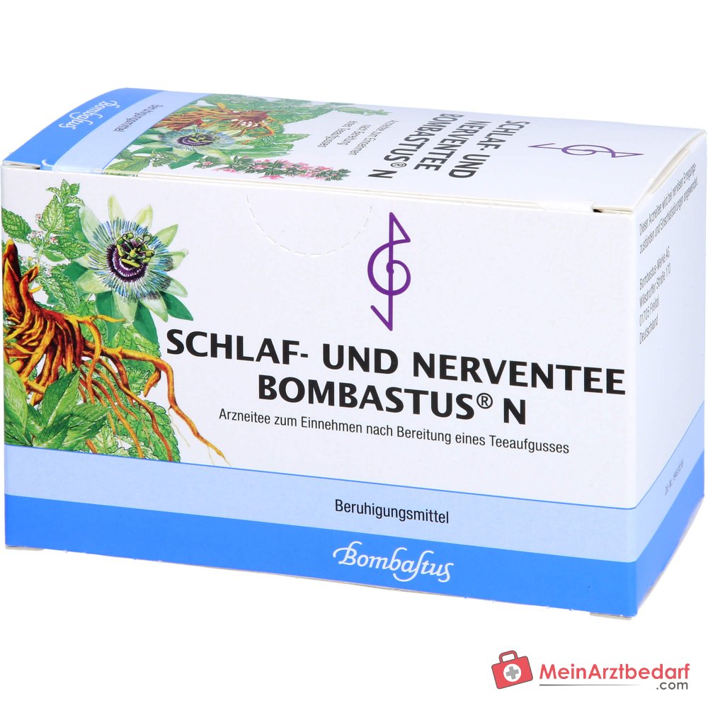 Bombastus Schlaf- und Nerventee N mit Baldrian, Melisse & Passionsblume Teebeutel 20 Beutel, 20 x 2 g