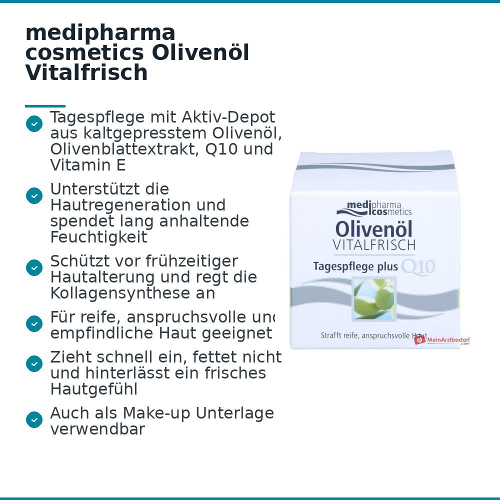 medipharma cosmetics Crema de Día Olivenöl Vitalfrisch, 50 ml