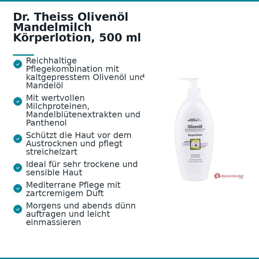 Dr. Theiss Olijfolie Amandelmelk Bodylotion, 500 ml