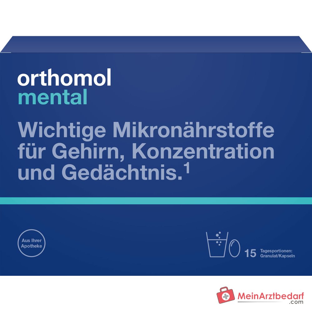 Orthomol Mental Granulat und Kapseln, 15 Tagesportionen.