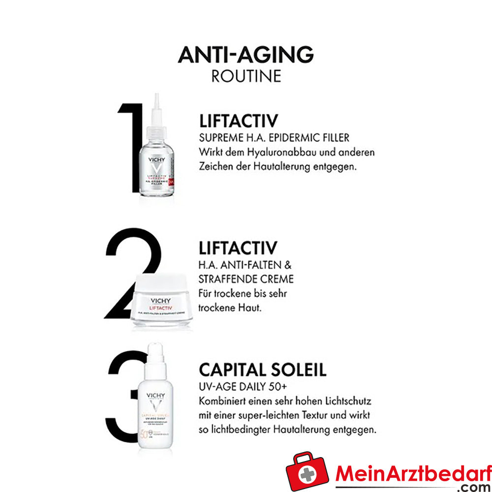 Vichy Liftactiv Hyaluron Anti-Falten & Straffheit Creme: für trockene Haut, 50ml.